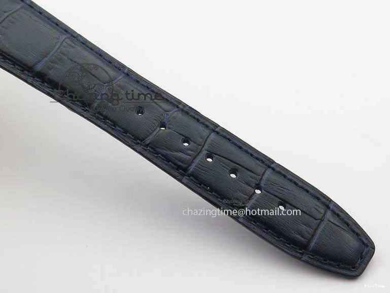 MIROTIME 1227 ZeroBulk Portuguese IW5444 SS Blue Dial On Blue Leather Strap A 7255